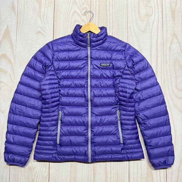 Patagonia Women's Medium Goose Down 800-Fill Insulated Puffer Jacket Purple - Picture 1 of 9